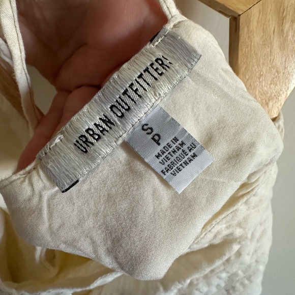 Urban Outfitters Serendipity Cream Linen Babydoll Dress size Small EUC - Picture 10 of 12